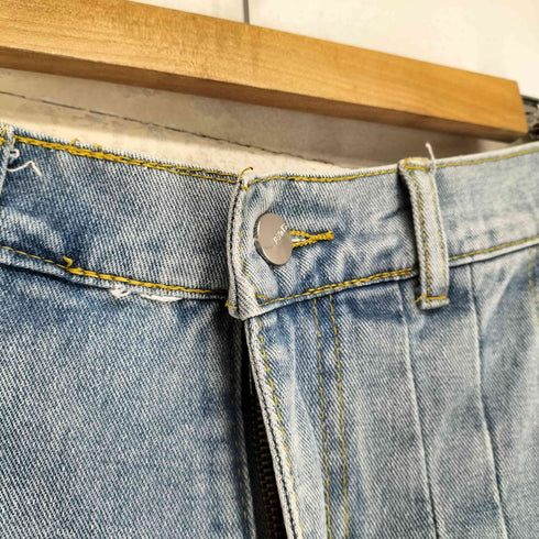 ネオス NEOS ADDICTIVE DESIGN ワイドイージーデニムパンツ メンズ  L